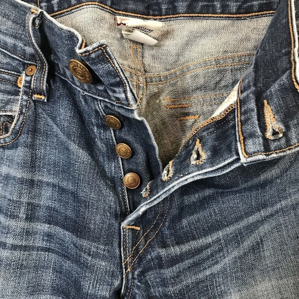 True Religion Ricky Bootcut Button Fly Flap Pockets Men's Size 31x34 Denim Jeans
